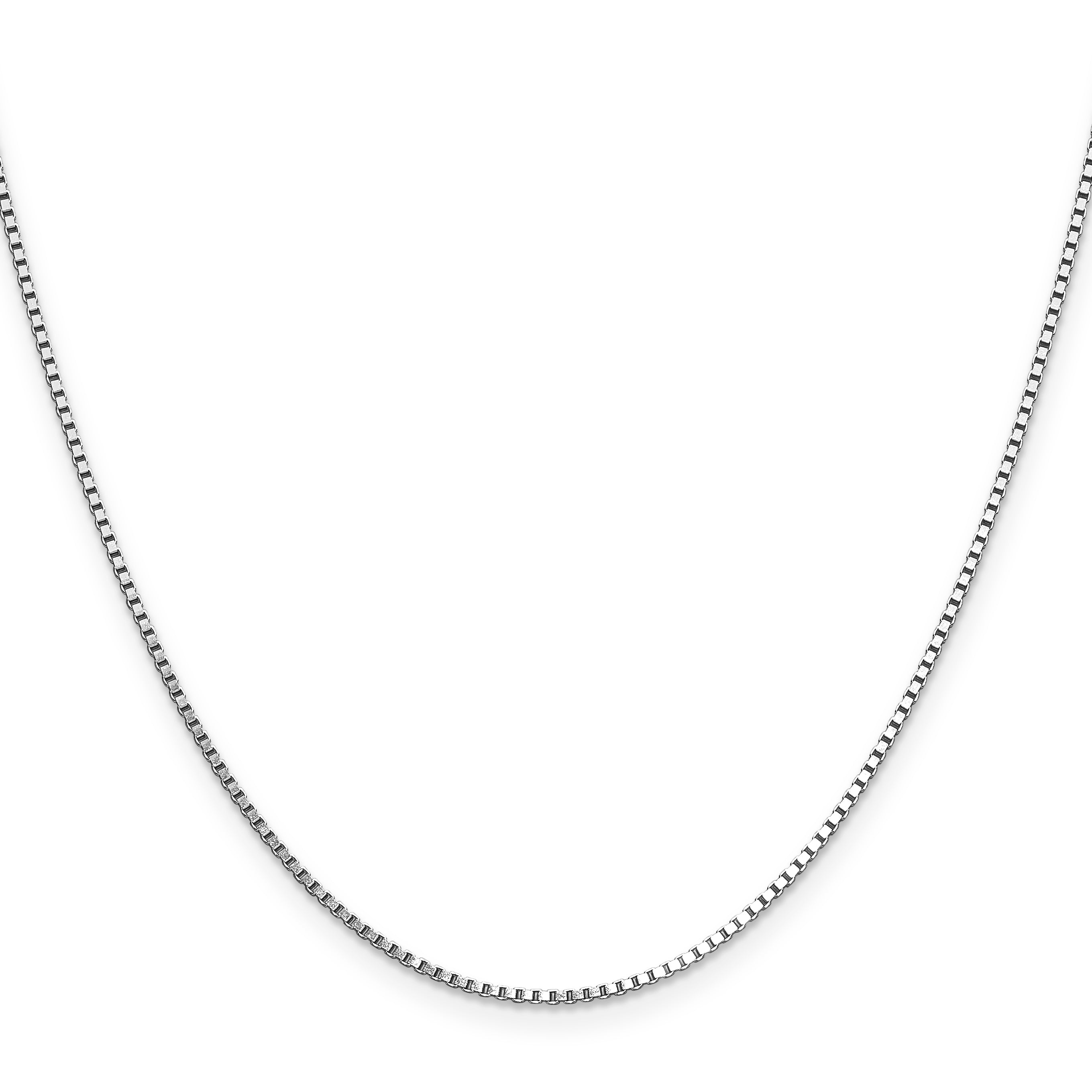 1.1mm 14K White Gold Box Chain Secondary image