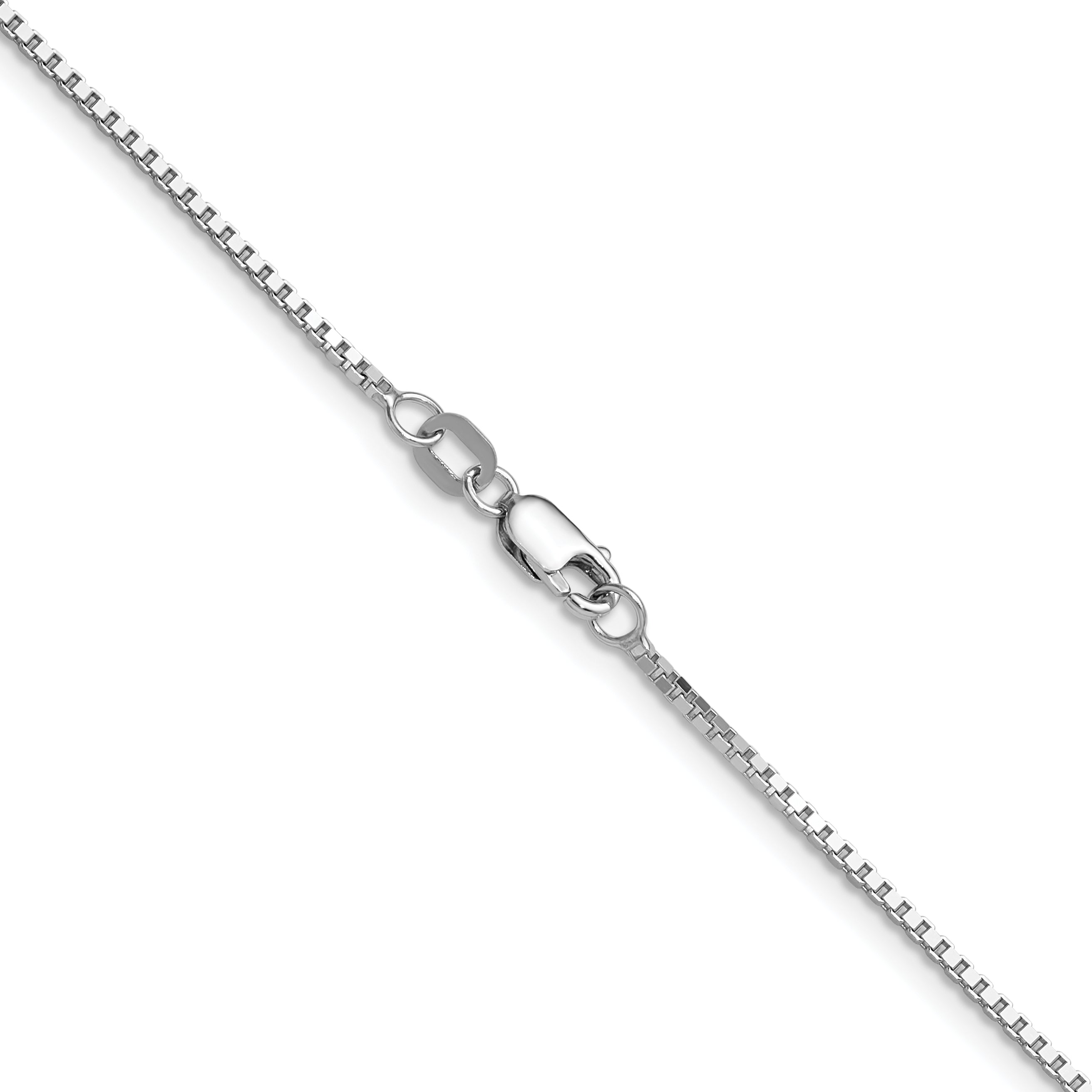 1.1mm 14K White Gold Box Chain - Sophia Jewelers