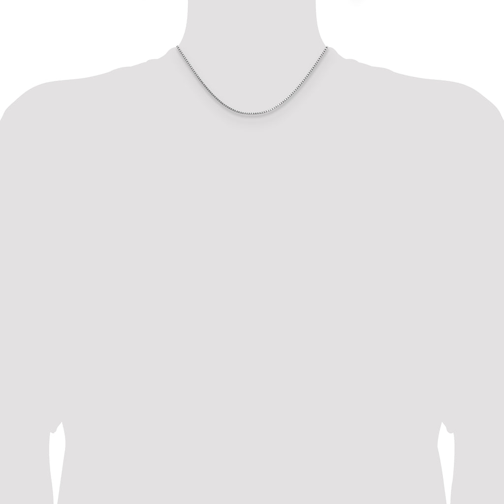 1.1mm 14K White Gold Box Chain - Sophia Jewelers
