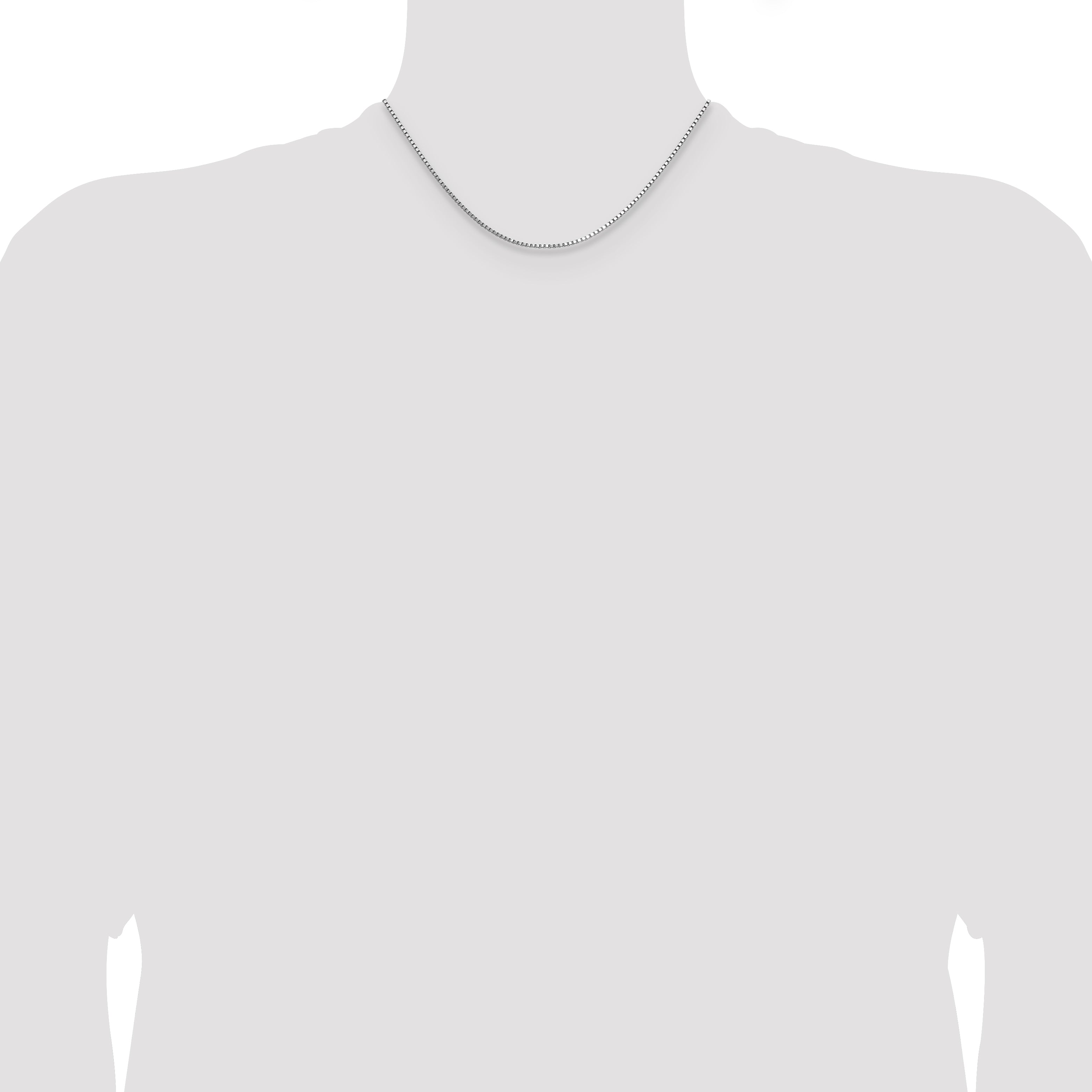 1.1mm 14K White Gold Box Chain - Sophia Jewelers