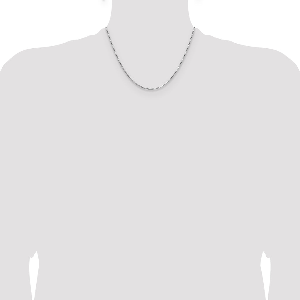 14K White Gold 1.10mm Box Chain