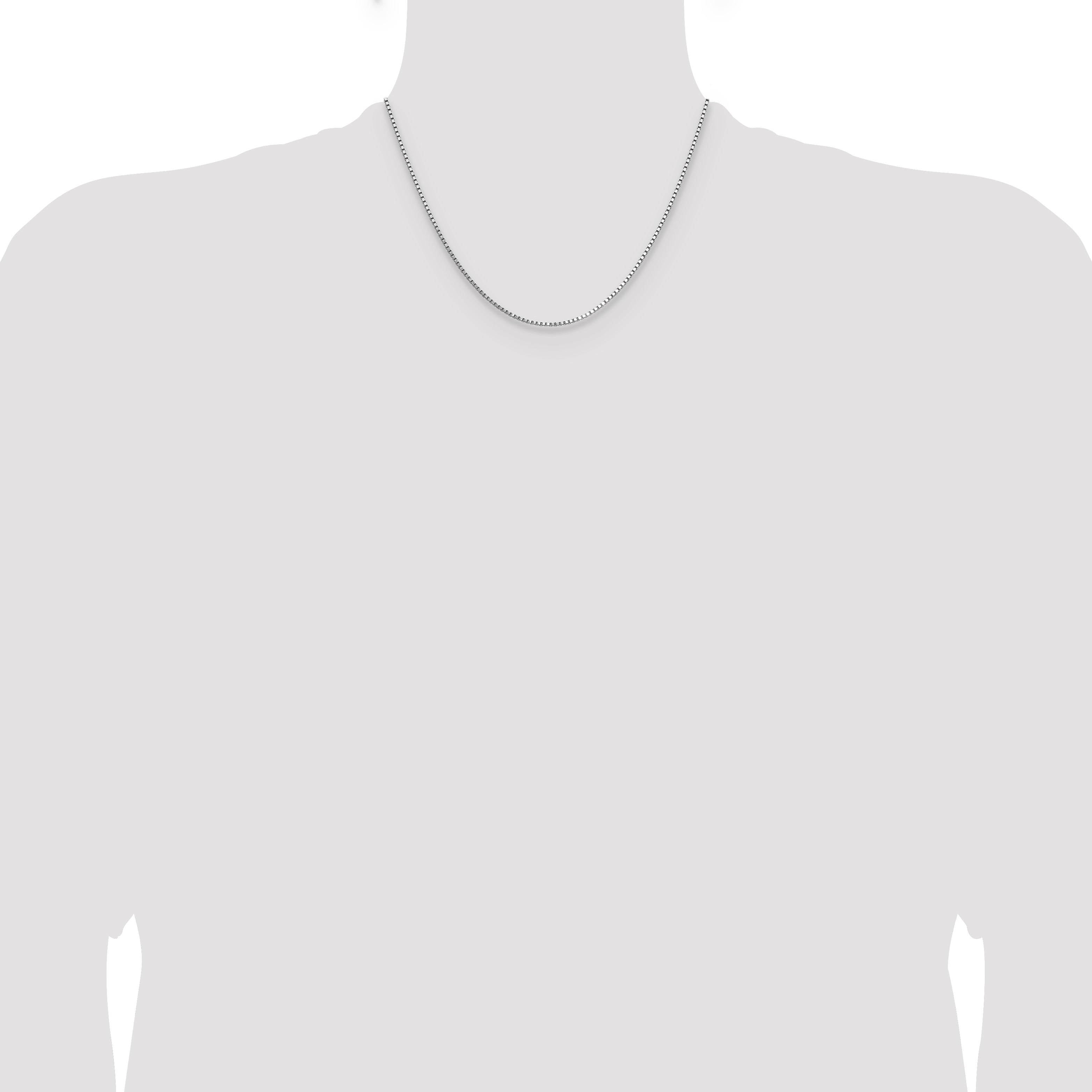14K White Gold 1.10mm Box Chain