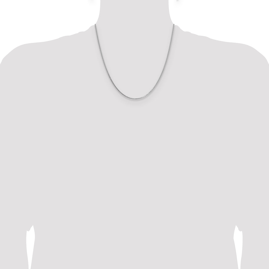 14K White Gold 1.10mm Box Chain