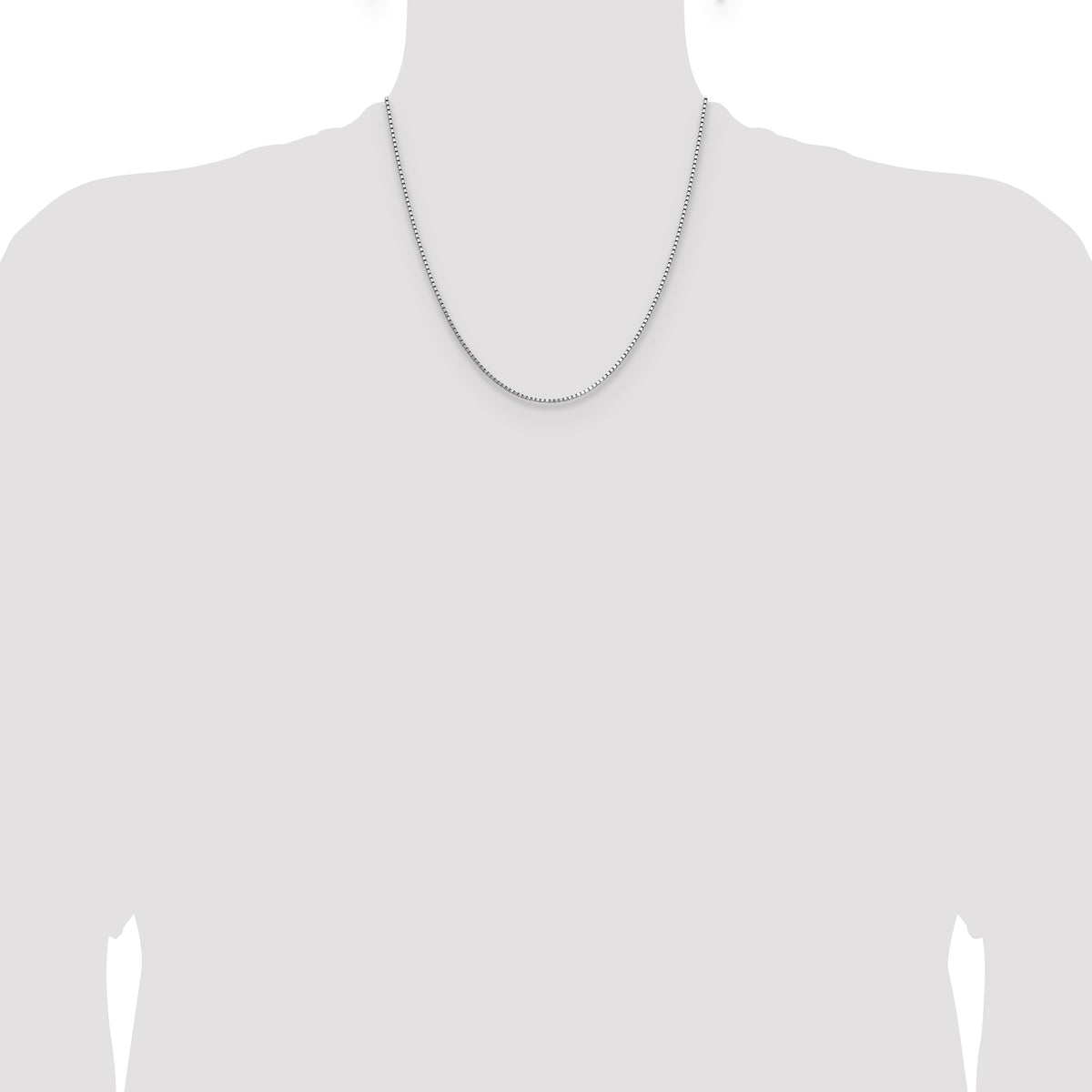 14K White Gold 1.10mm Box Chain