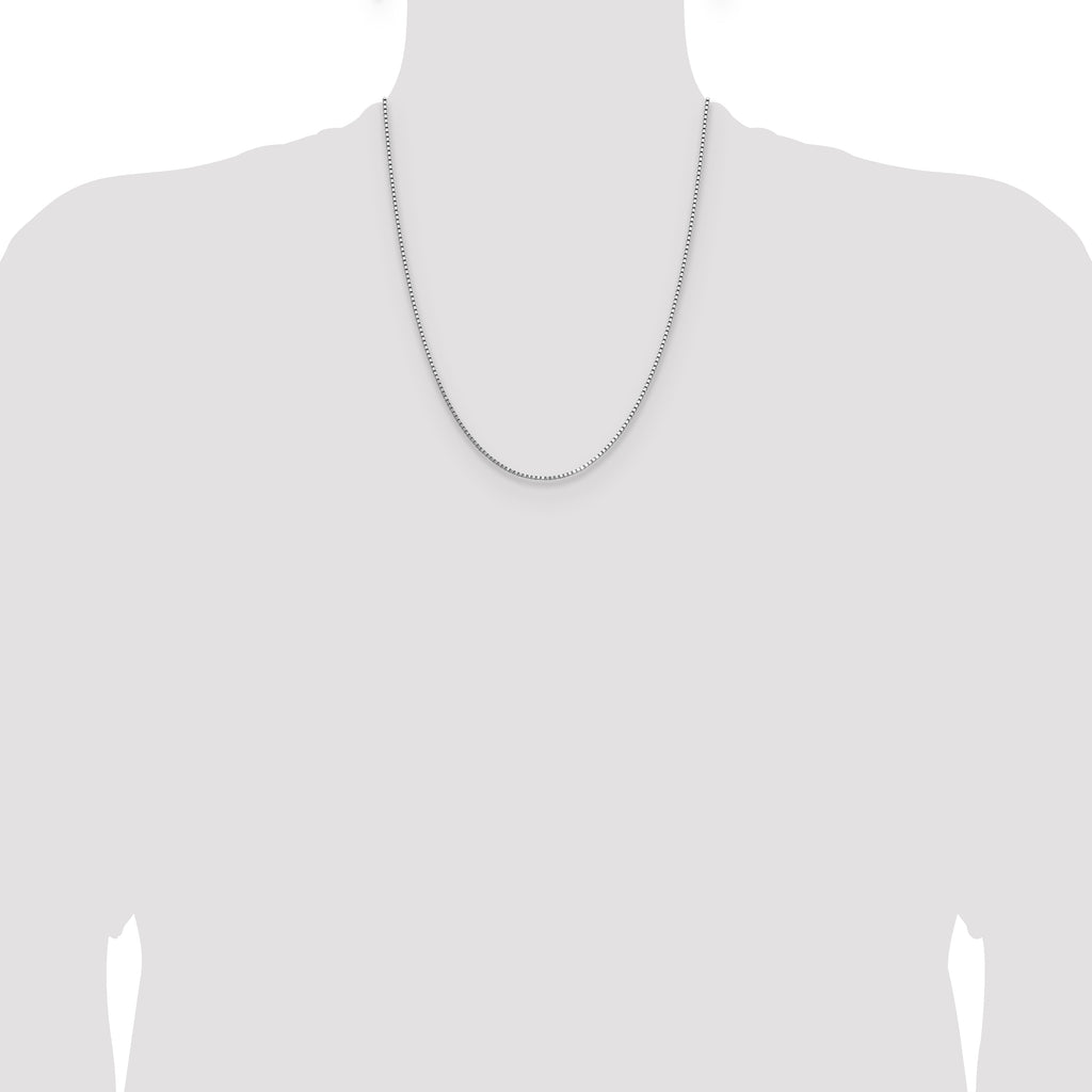 14K White Gold 1.10mm Box Chain
