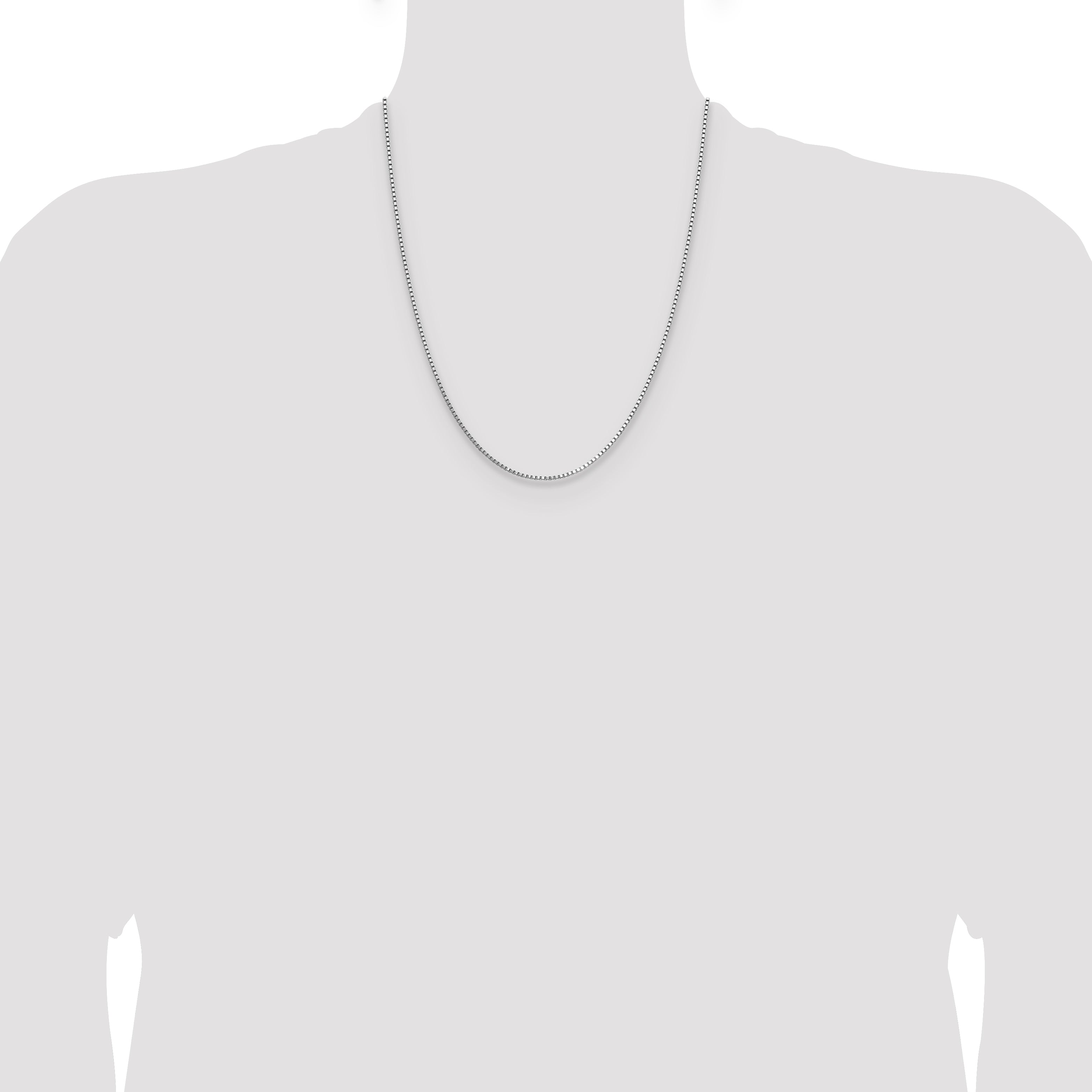 14K White Gold 1.10mm Box Chain