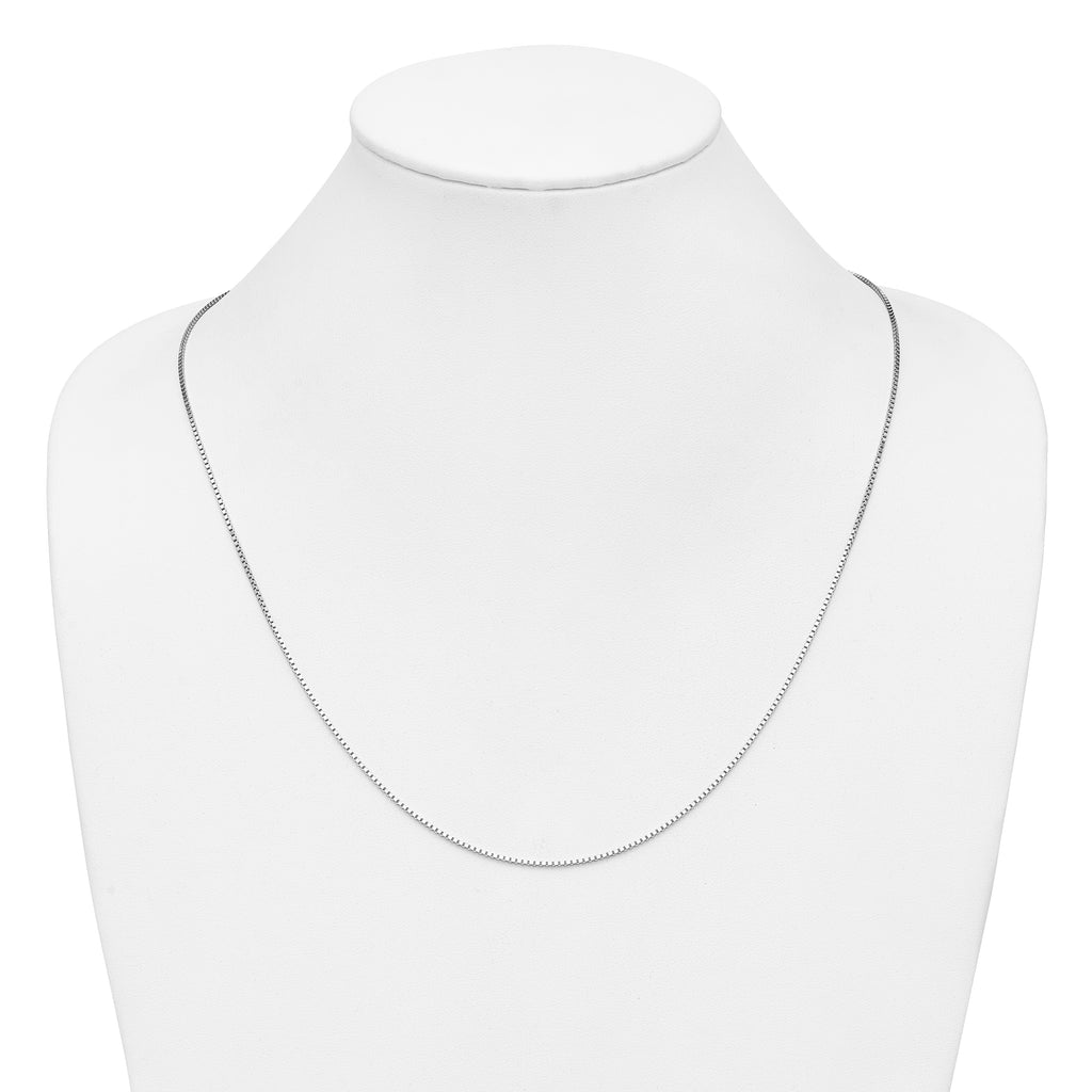 14K White Gold 1.10mm Box Chain