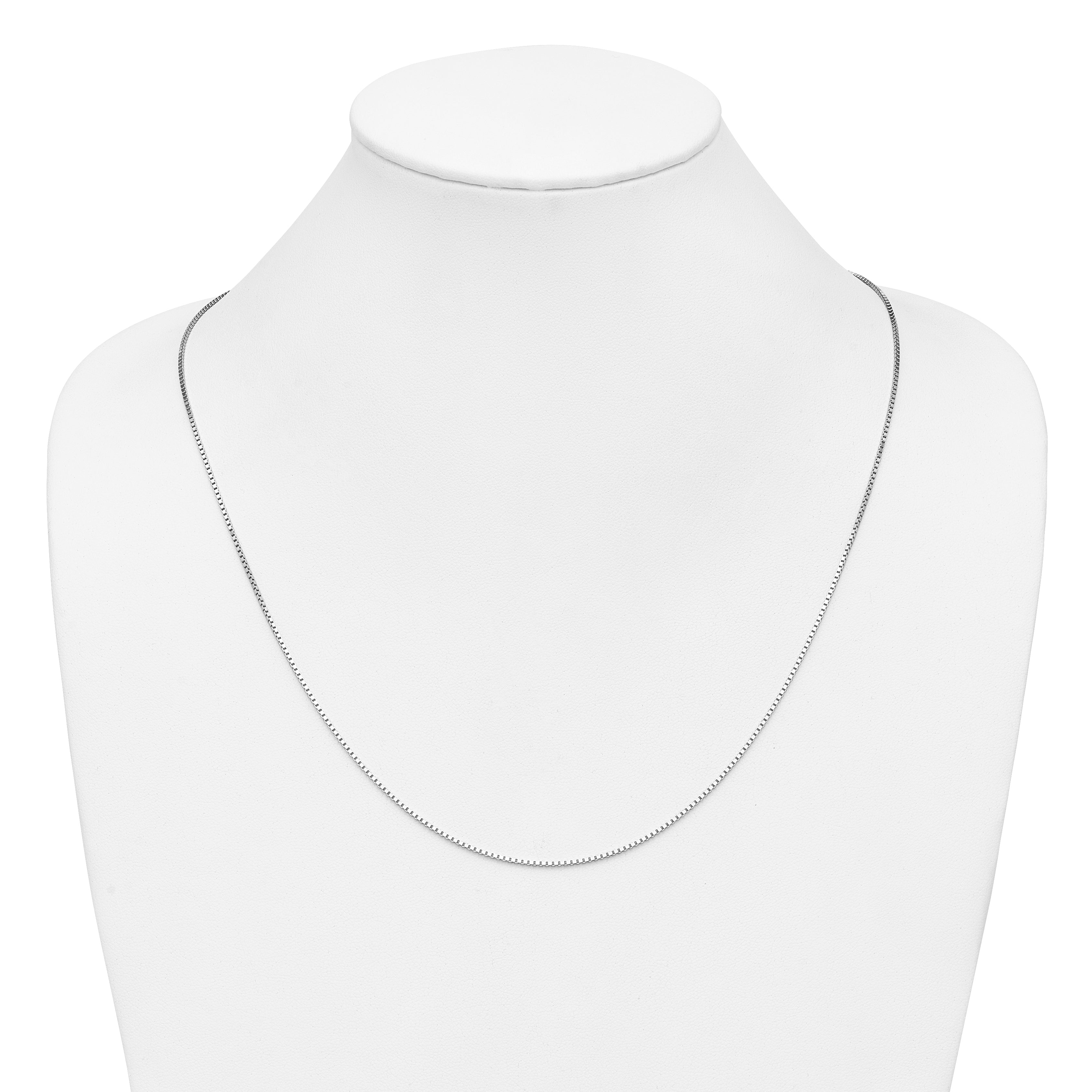 14K White Gold 1.10mm Box Chain