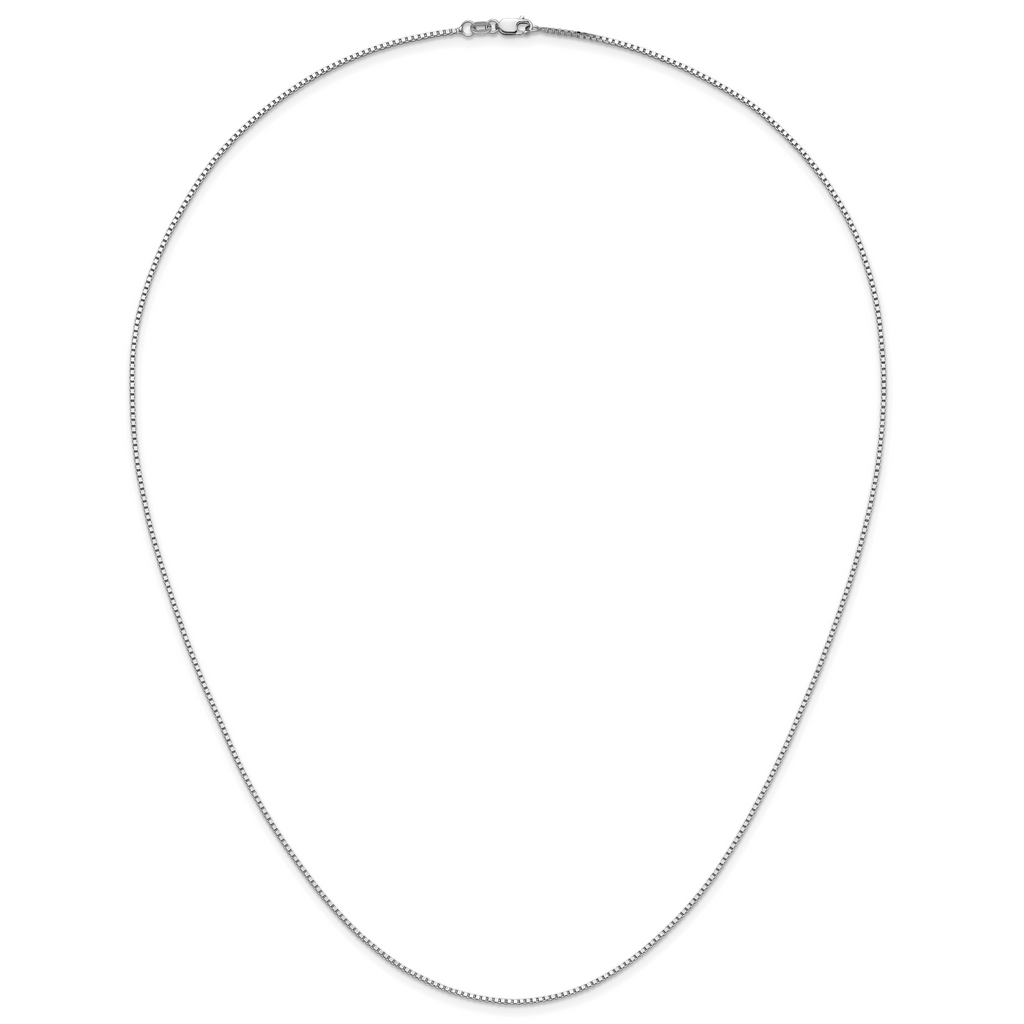 14K White Gold 1.10mm Box Chain