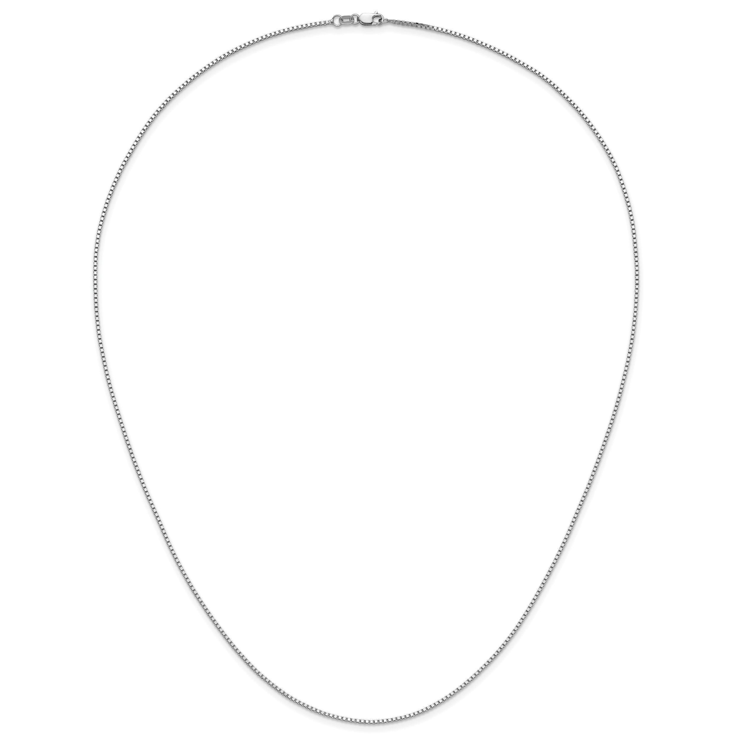 14K White Gold 1.10mm Box Chain