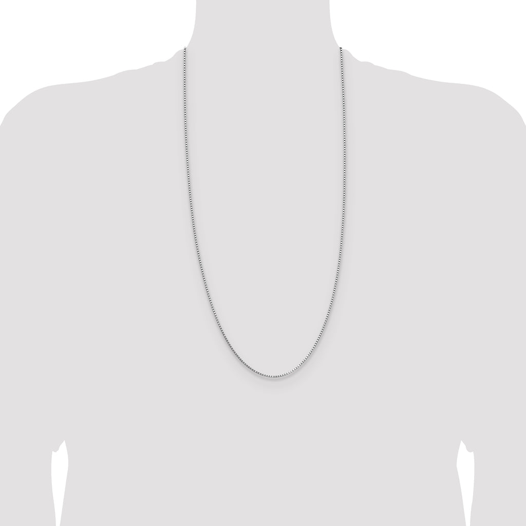 14K White Gold 1.10mm Box Chain