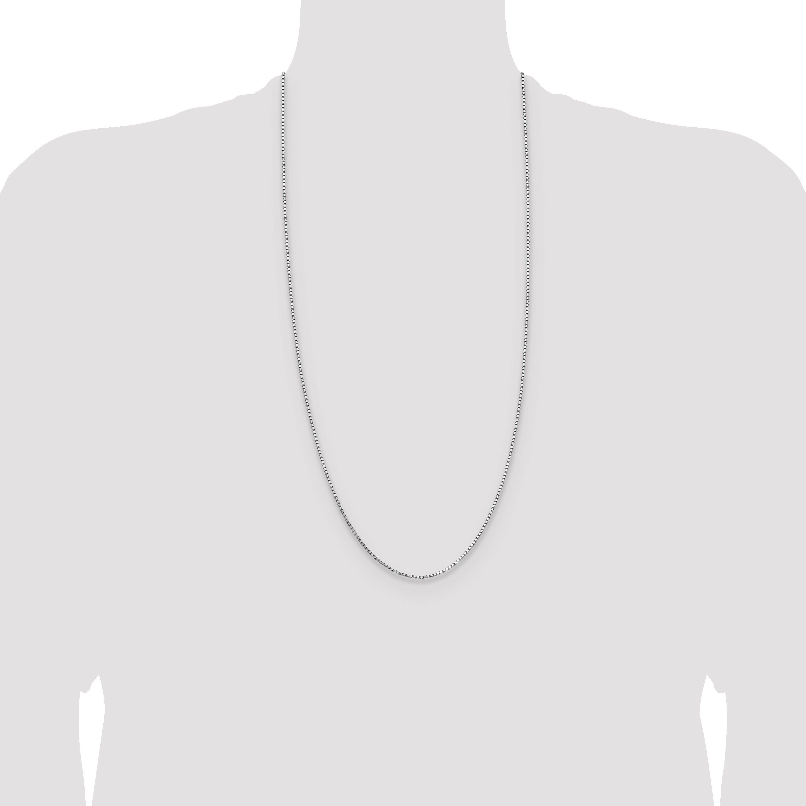 14K White Gold 1.10mm Box Chain
