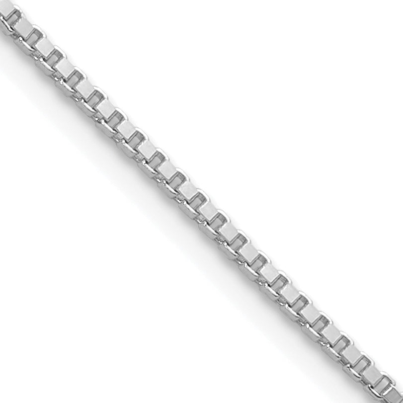 1.1mm 14K White Gold Box Chain - Sophia Jewelers Main image