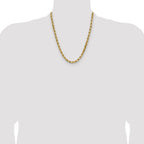14K 6.5mm Diamond-Cut Rope Chain