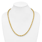 14K 6.5mm Diamond-Cut Rope Chain