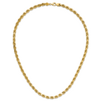 14K 6.5mm Diamond-Cut Rope Chain