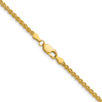 2.5mm 14K Yellow Gold Spiga Wheat Chain - Sophia Jewelers