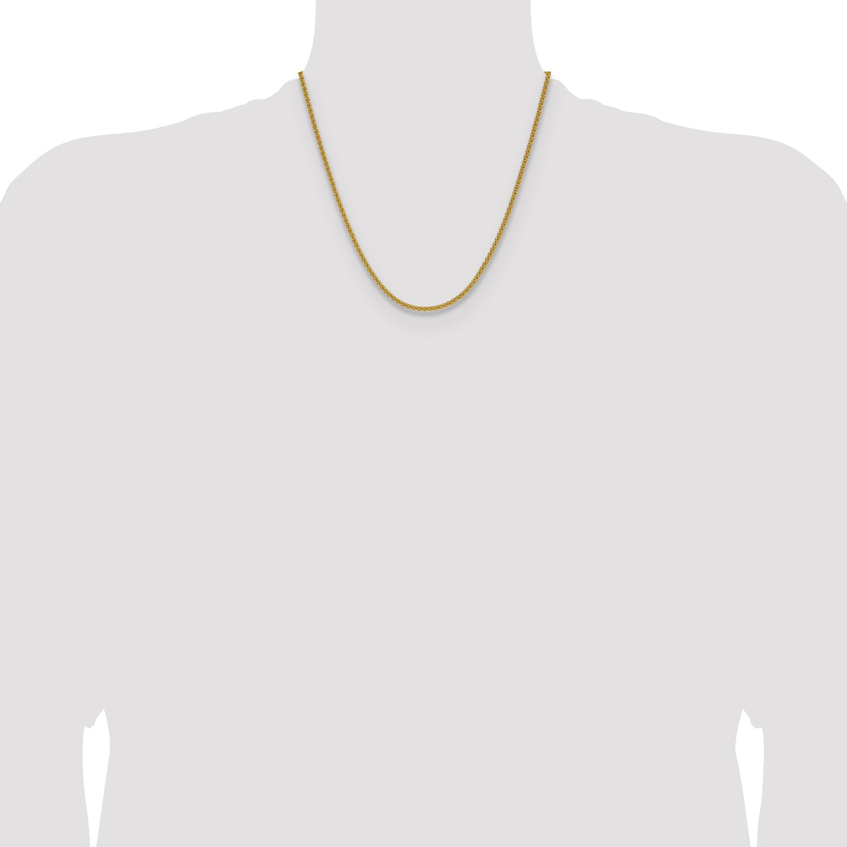 14K 2.5mm Spiga Chain