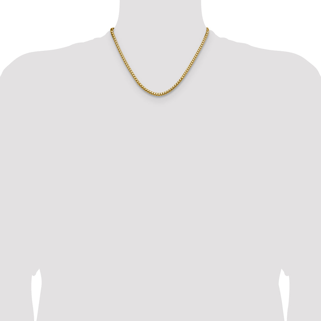 3.7mm 14K Yellow Gold Franco Chain - Sophia Jewelers