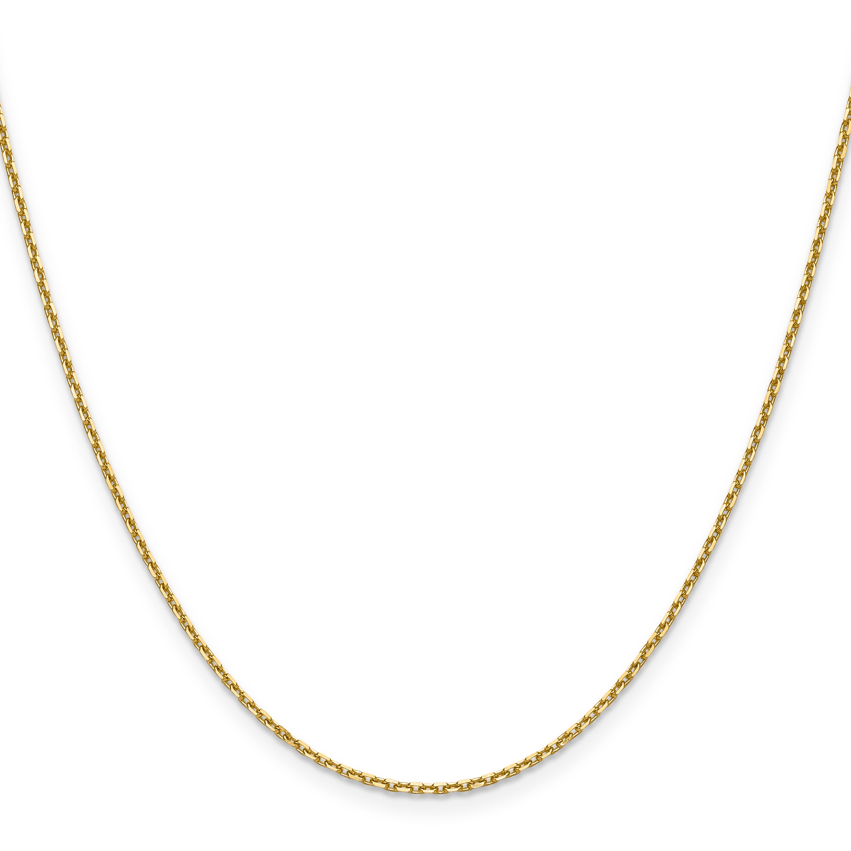 1.5mm 14K Yellow Gold D/C Square Cable Chain - Sophia Jewelers Main image