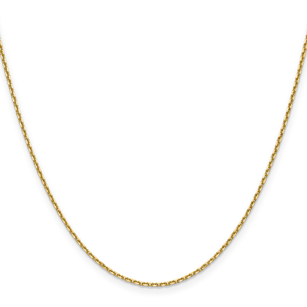 1.5mm 14K Yellow Gold D/C Square Cable Chain - Sophia Jewelers