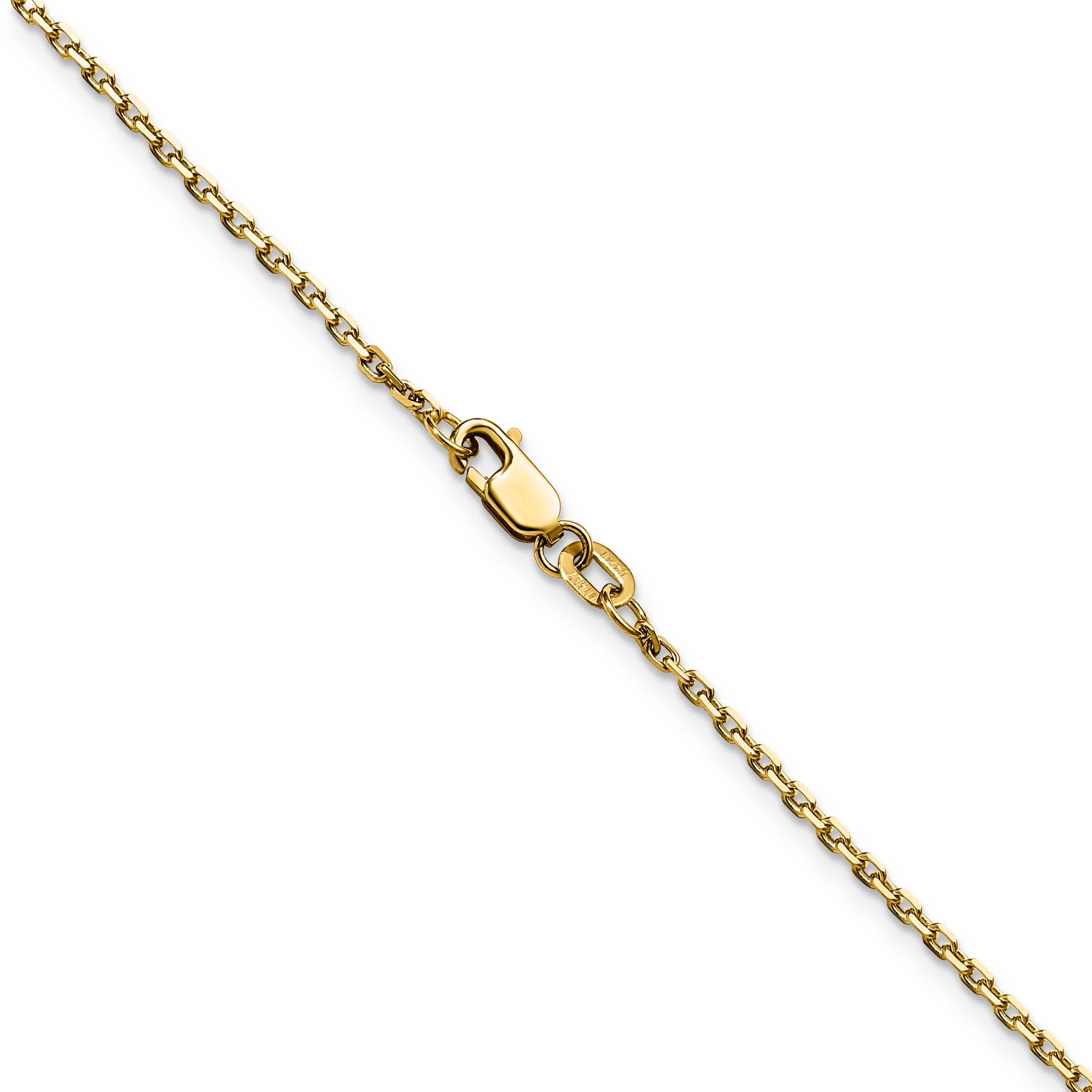 14K 1.5mm D/C Square Cable Chain