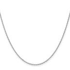 14K White Gold 1.5mm D/C Square Cable Chain