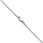1.5mm 14K White Gold D/C Square Cable Chain - Sophia Jewelers