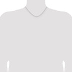 1.5mm 14K White Gold D/C Square Cable Chain - Sophia Jewelers
