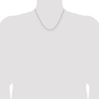 14K White Gold 1.5mm D/C Square Cable Chain