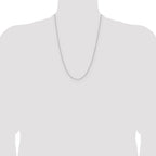 14K White Gold 1.5mm D/C Square Cable Chain