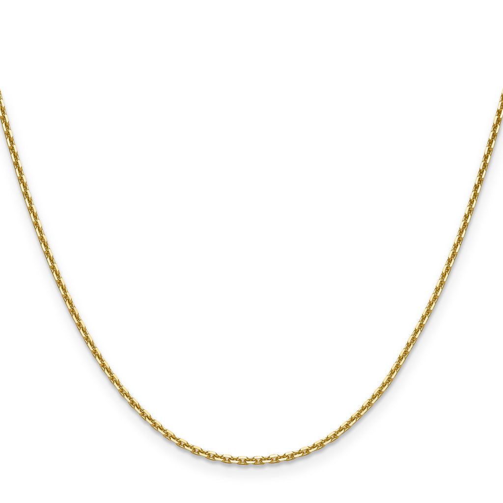 1.65mm 14K Yellow Gold D/C Square Cable Chain - Sophia Jewelers