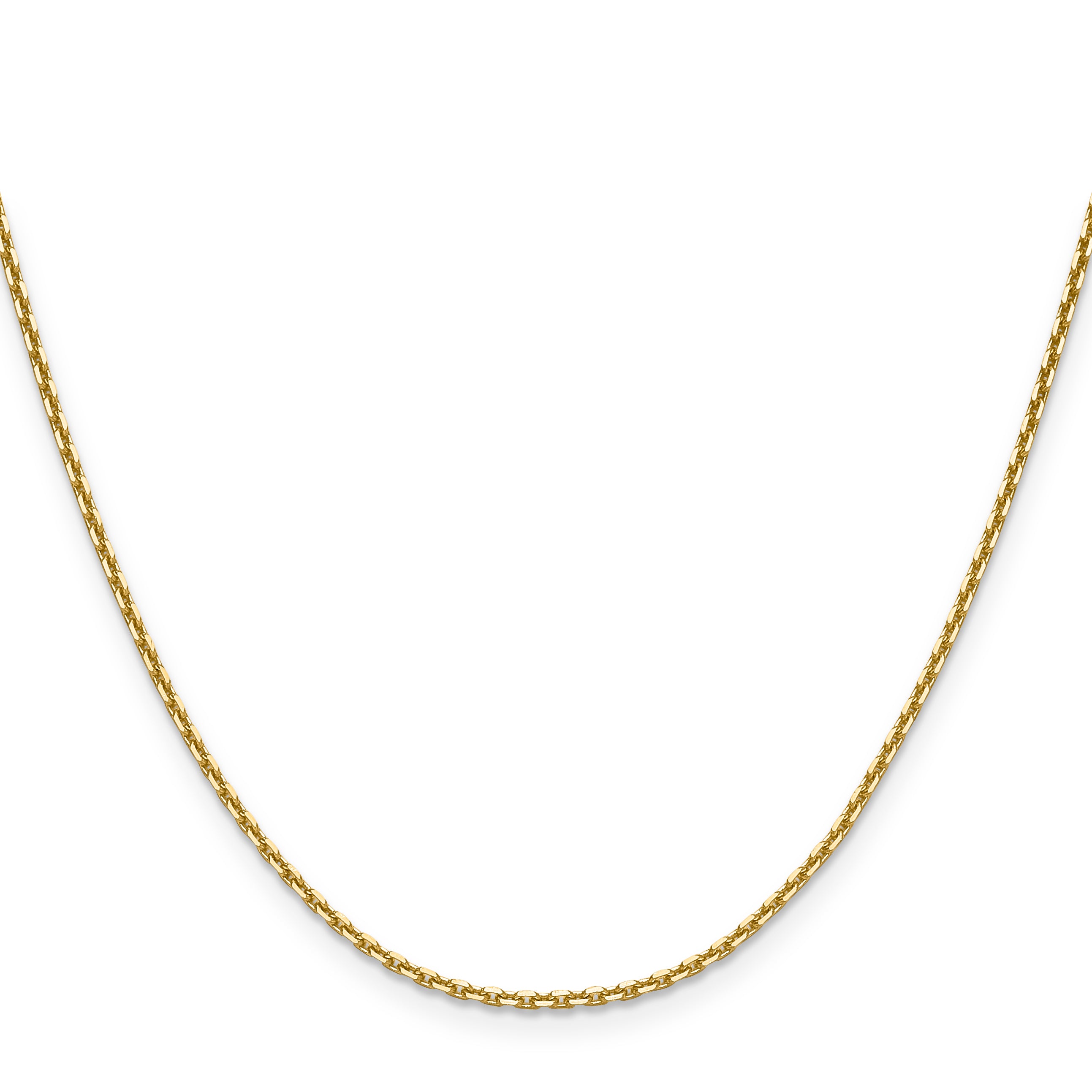 1.65mm 14K Yellow Gold D/C Square Cable Chain - Sophia Jewelers
