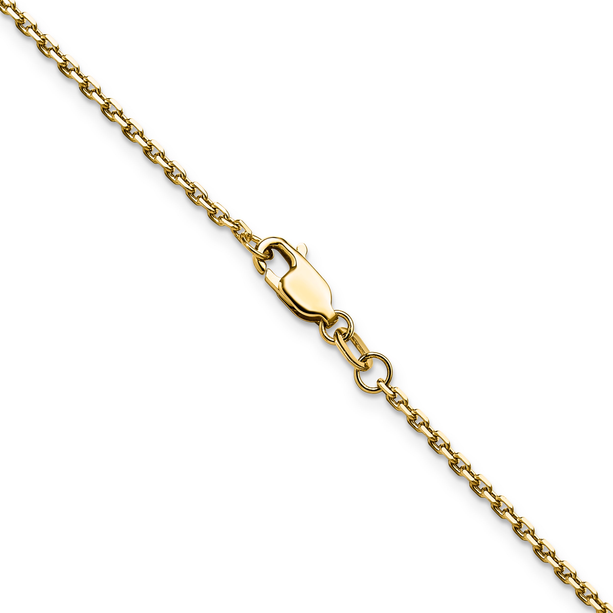 1.65mm 14K Yellow Gold D/C Square Cable Chain - Sophia Jewelers