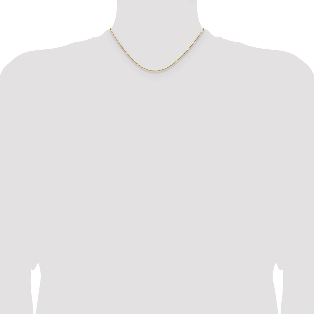 1.65mm 14K Yellow Gold D/C Square Cable Chain - Sophia Jewelers
