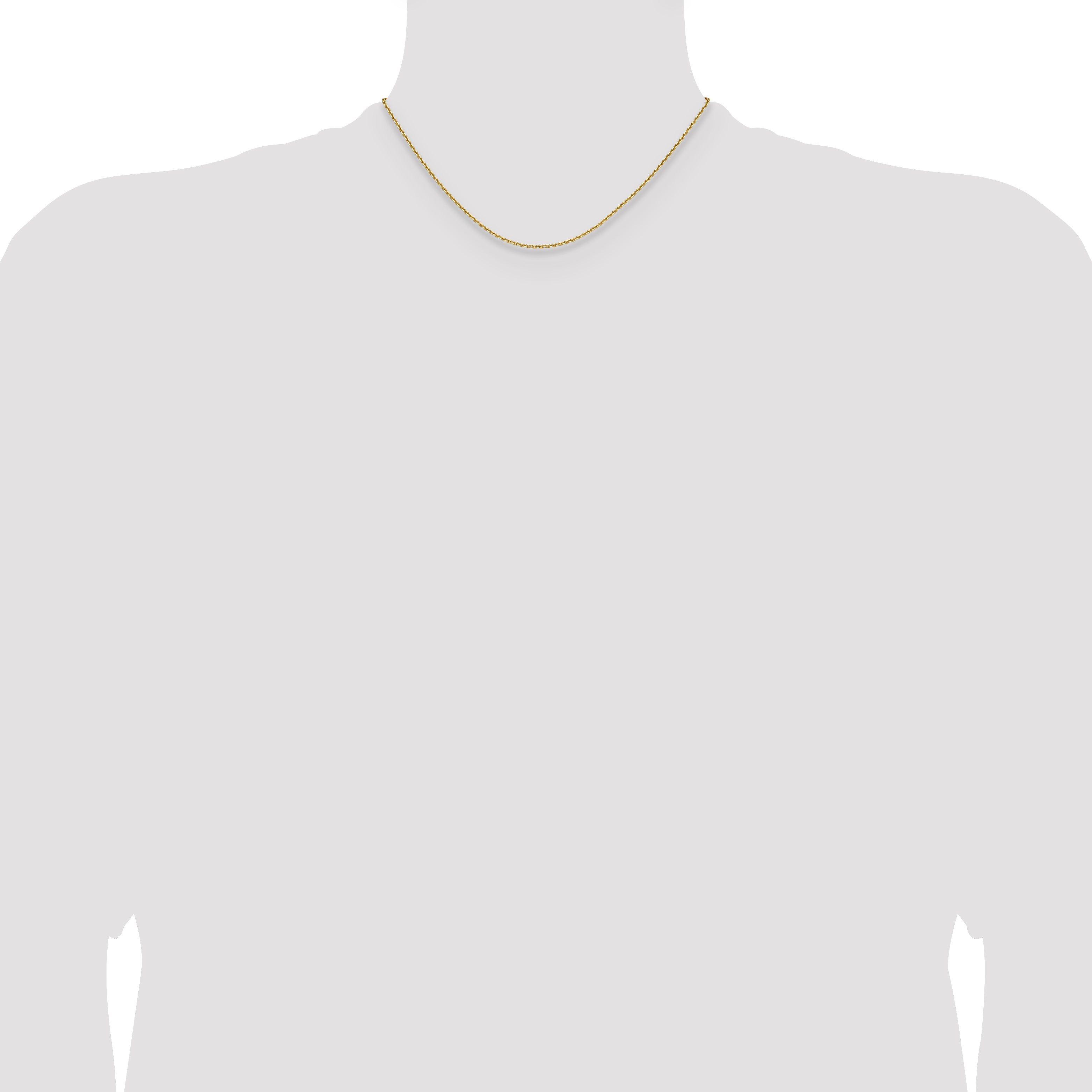 1.65mm 14K Yellow Gold D/C Square Cable Chain - Sophia Jewelers