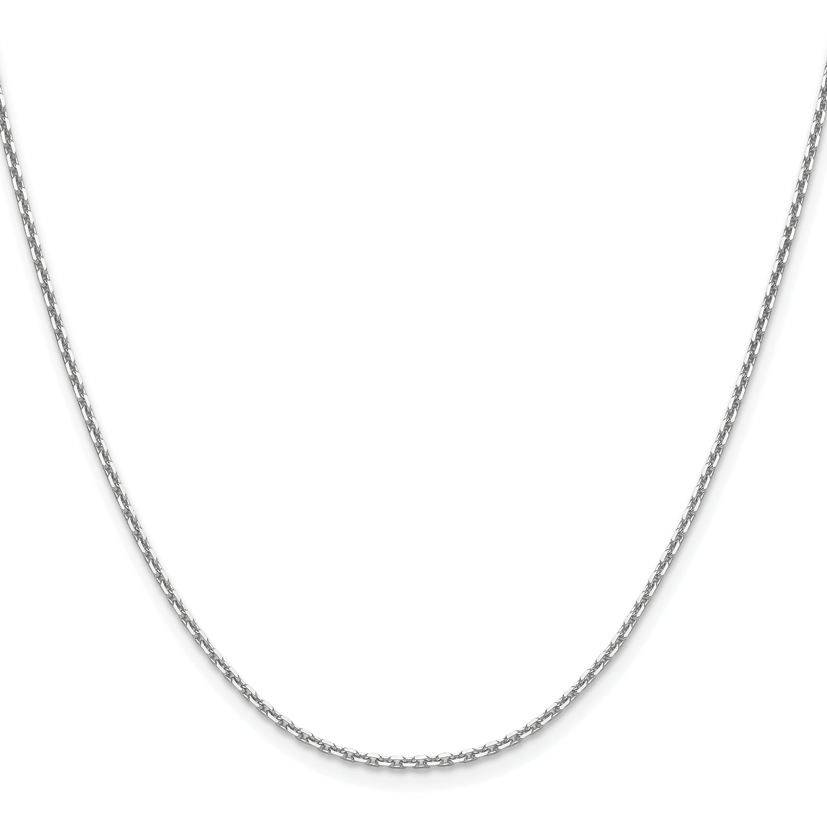 1.65mm 14K White Gold D/C Square Cable Chain Secondary image