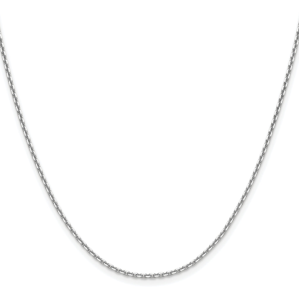 1.65mm 14K White Gold D/C Square Cable Chain - Sophia Jewelers