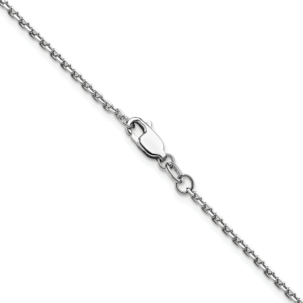 1.65mm 14K White Gold D/C Square Cable Chain - Sophia Jewelers