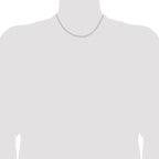 1.65mm 14K White Gold D/C Square Cable Chain - Sophia Jewelers