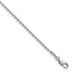 1.65mm 14K White Gold D/C Square Cable Chain - Sophia Jewelers