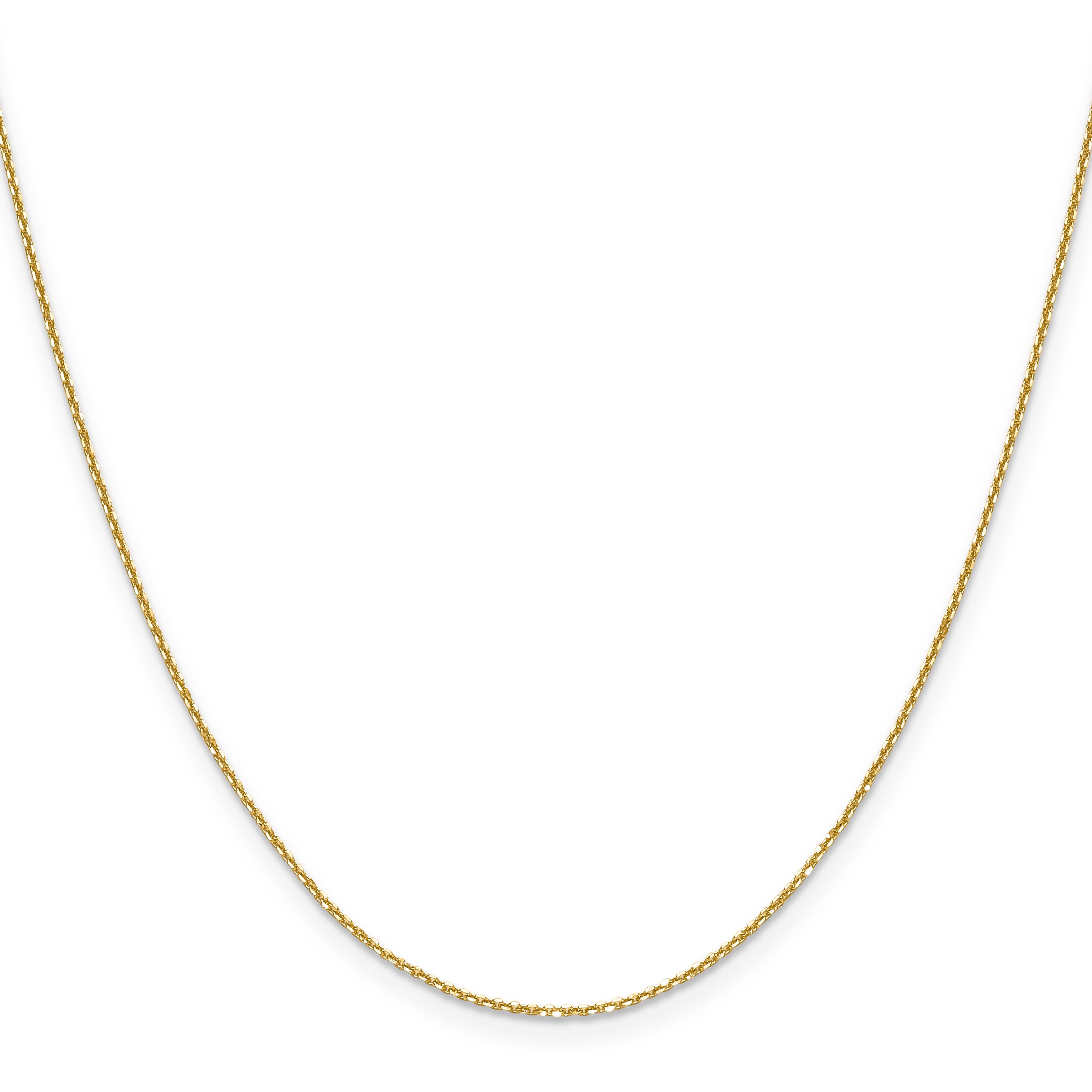 Diamond-Cut Round Cable Chain in 14K Yellow Gold Secondary image