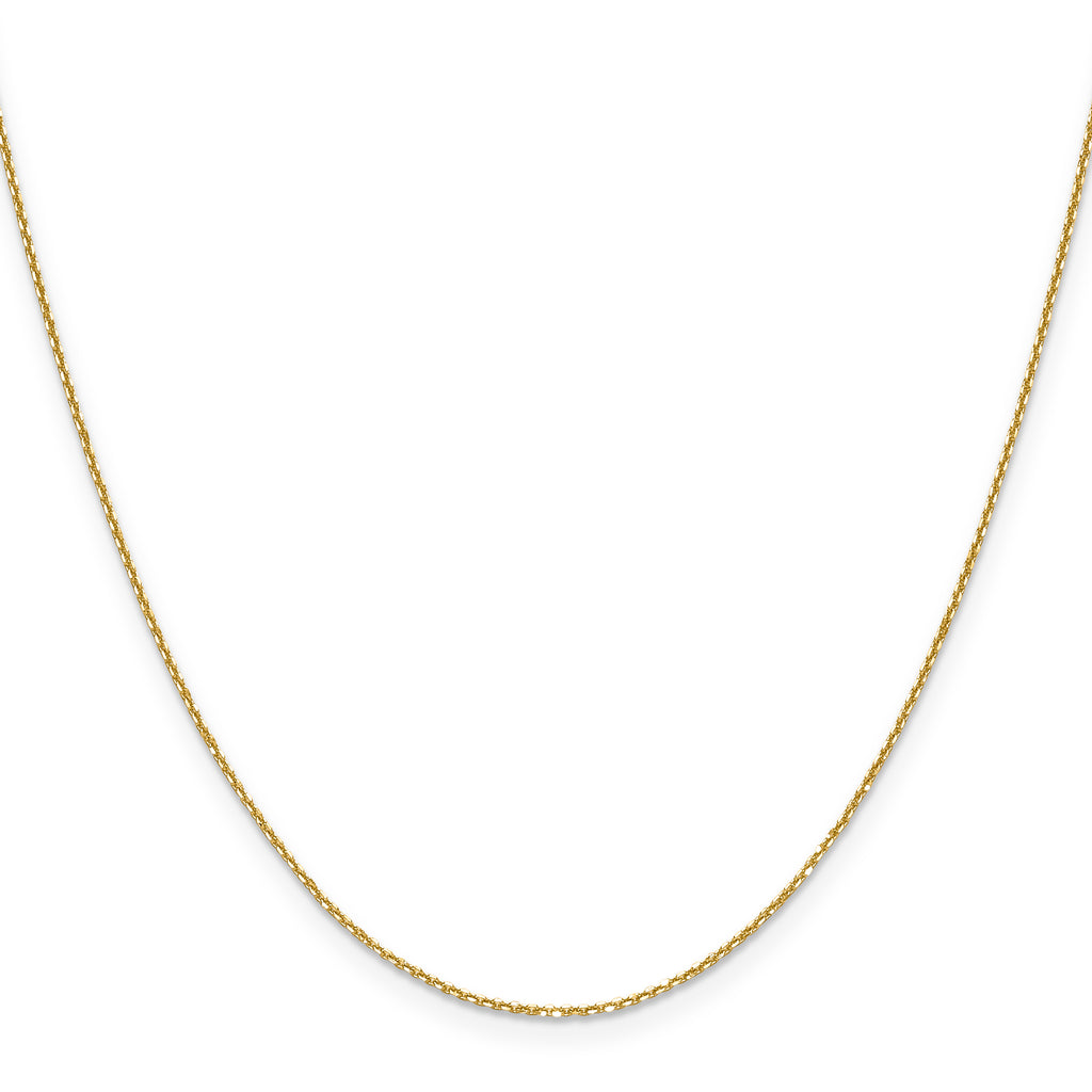 1.1mm 14K Yellow Gold Round Cable Chain - Sophia Jewelers