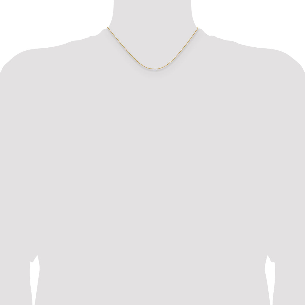 1.1mm 14K Yellow Gold Round Cable Chain - Sophia Jewelers