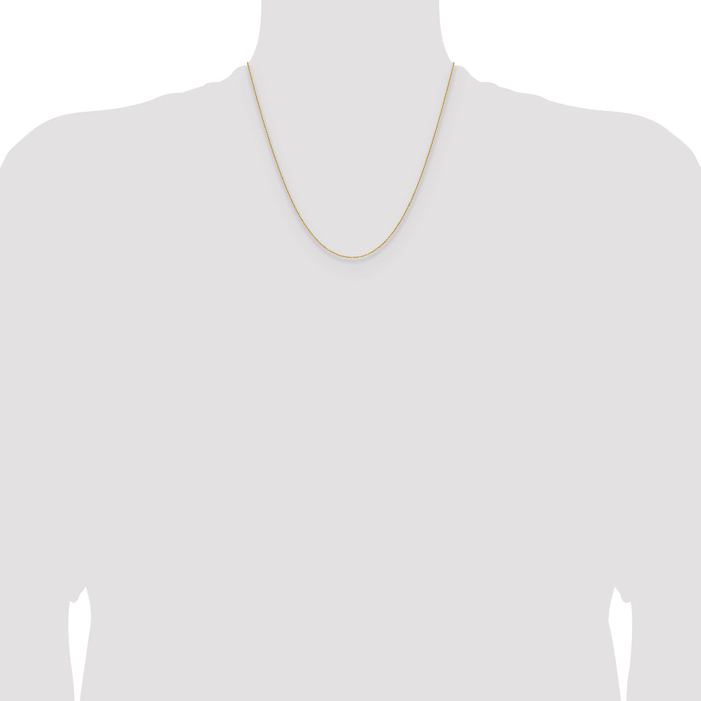 14K 1.1mm D/C Round Cable Chain