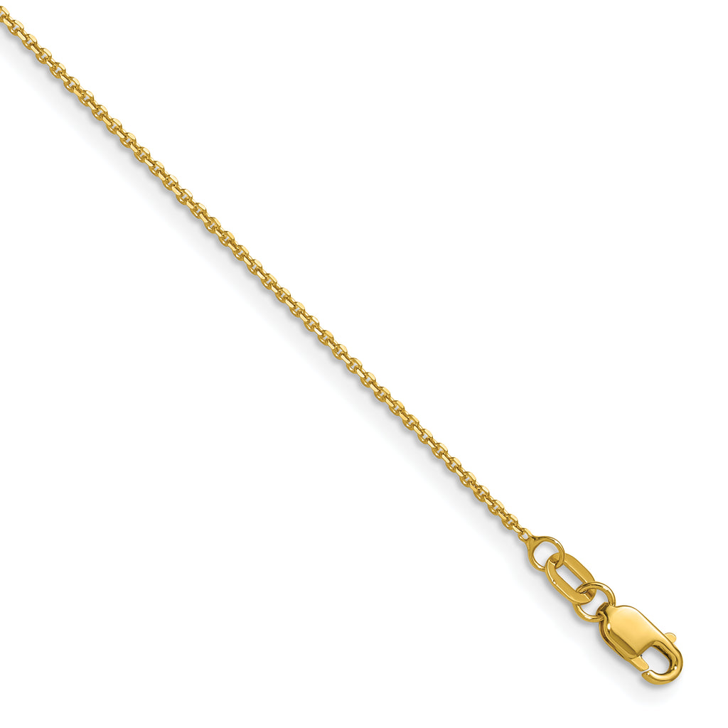 1.1mm 14K Yellow Gold Round Cable Chain - Sophia Jewelers