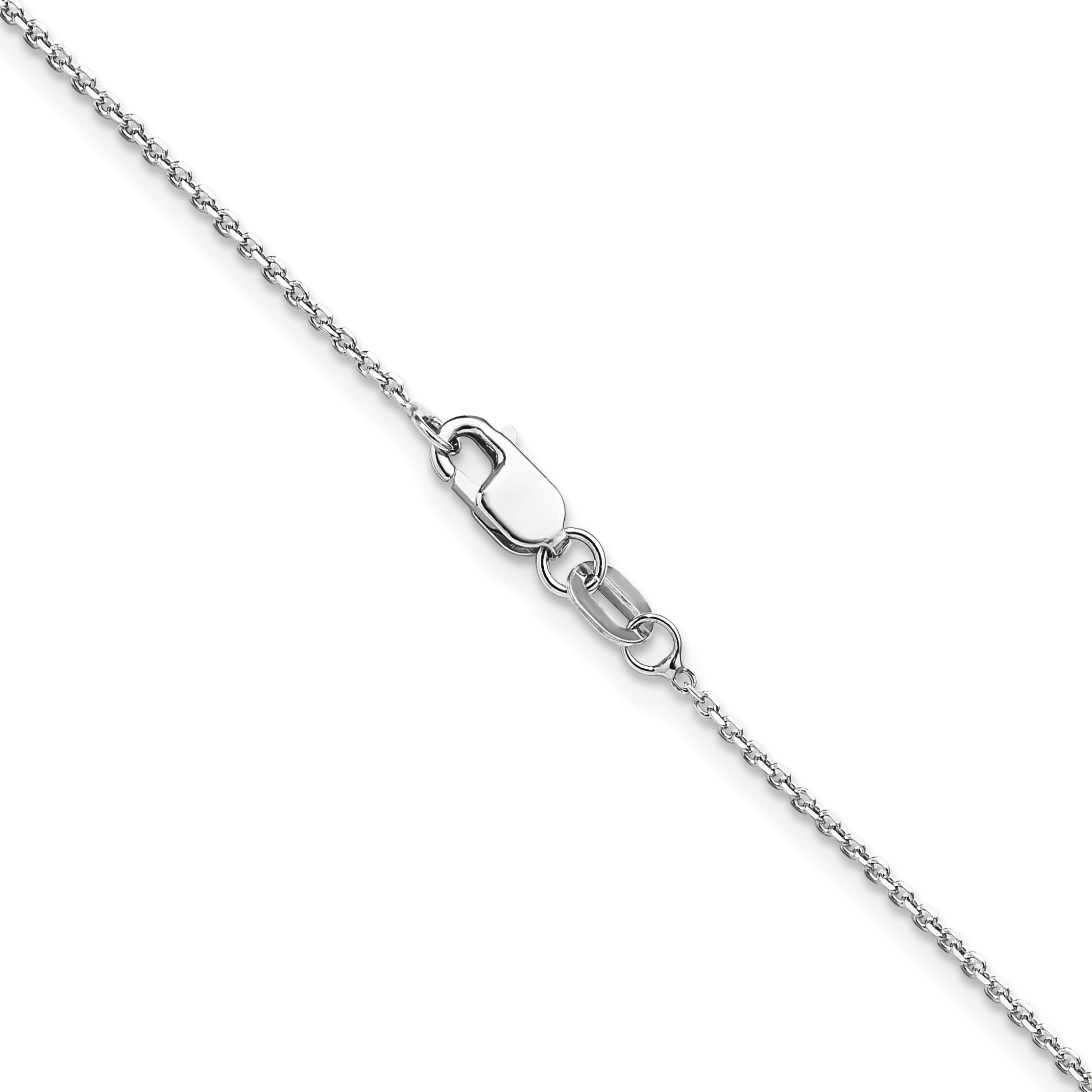 1.1mm 14K White Gold Round Cable Chain - Sophia Jewelers