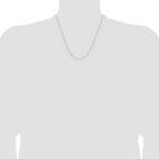 14K White Gold 1.1mm D/C Round Cable Chain