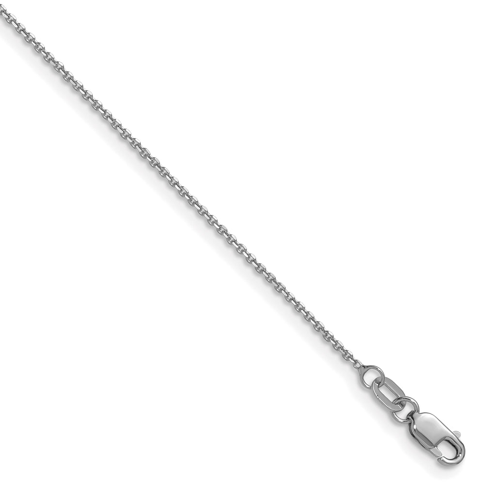 1.1mm 14K White Gold Round Cable Chain - Sophia Jewelers