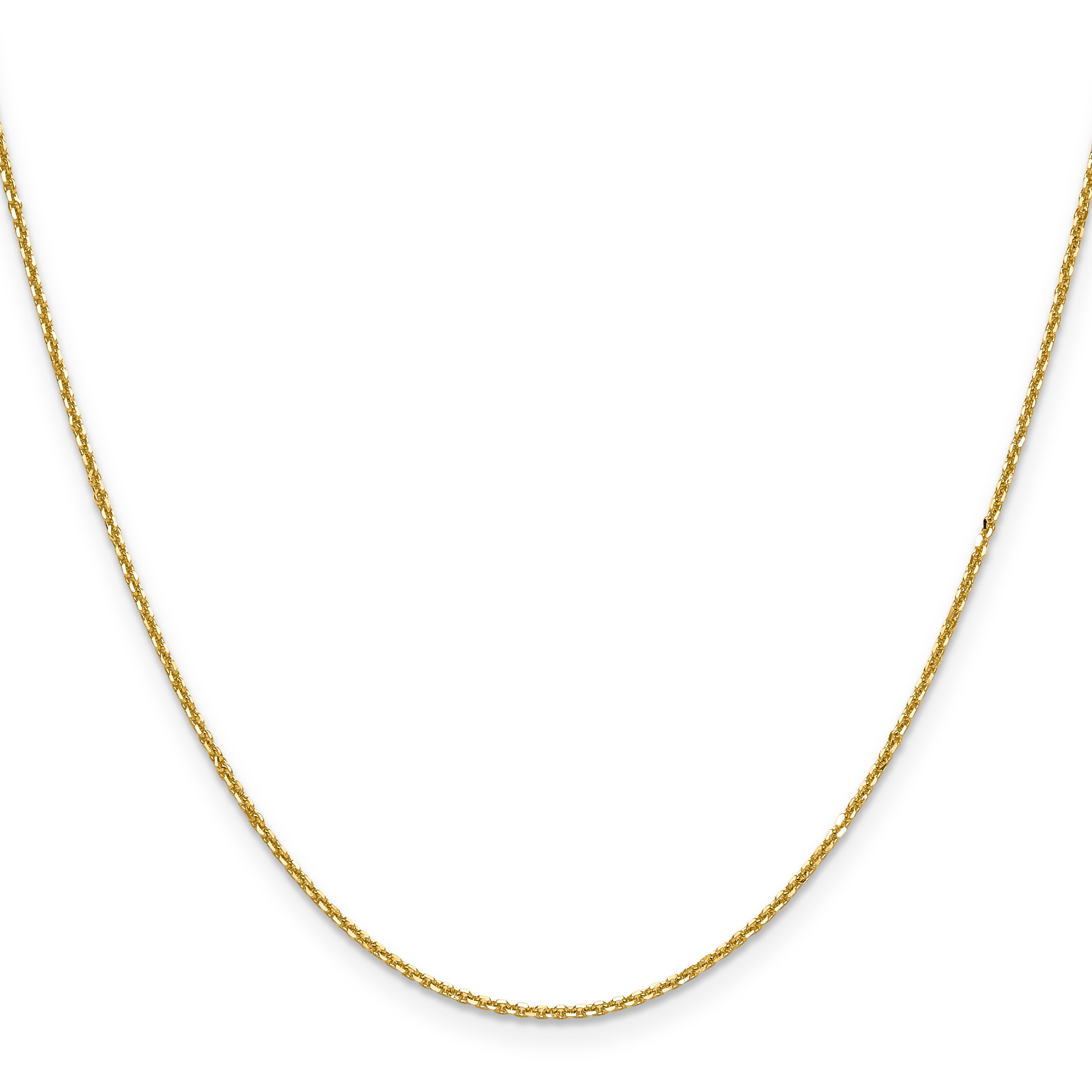 1.25mm 14K Yellow Gold Round Cable Chain Secondary image